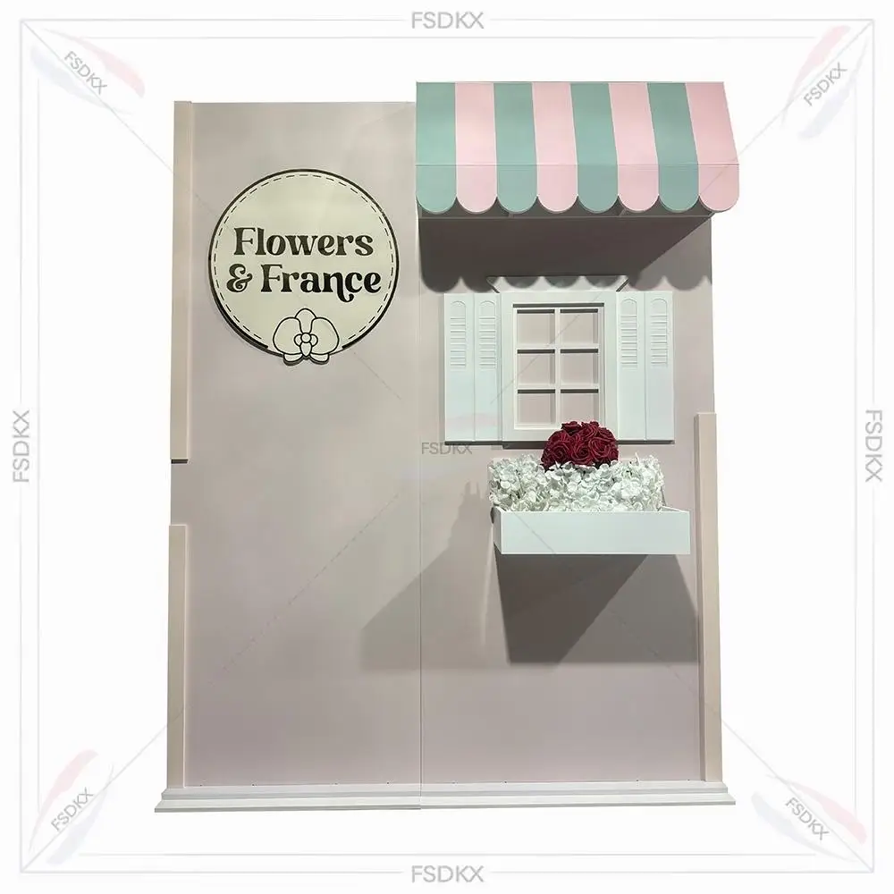 New Design Pvc Stage Backdrop Window Shape Event Wall For Party Event Backdrop Modern