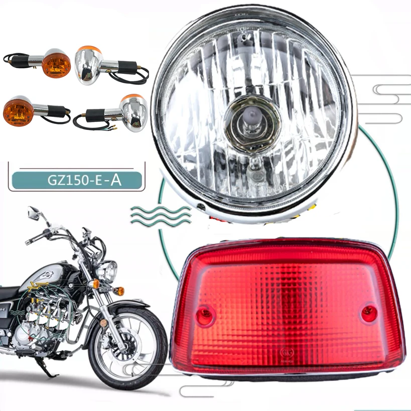 Faro Delantero/Intermitente/Luz Trasera para Motocicleta Haojue Suzuki Qingqi Jingcheng para GZ125HS GZ150-A-E QJ150 Crusier