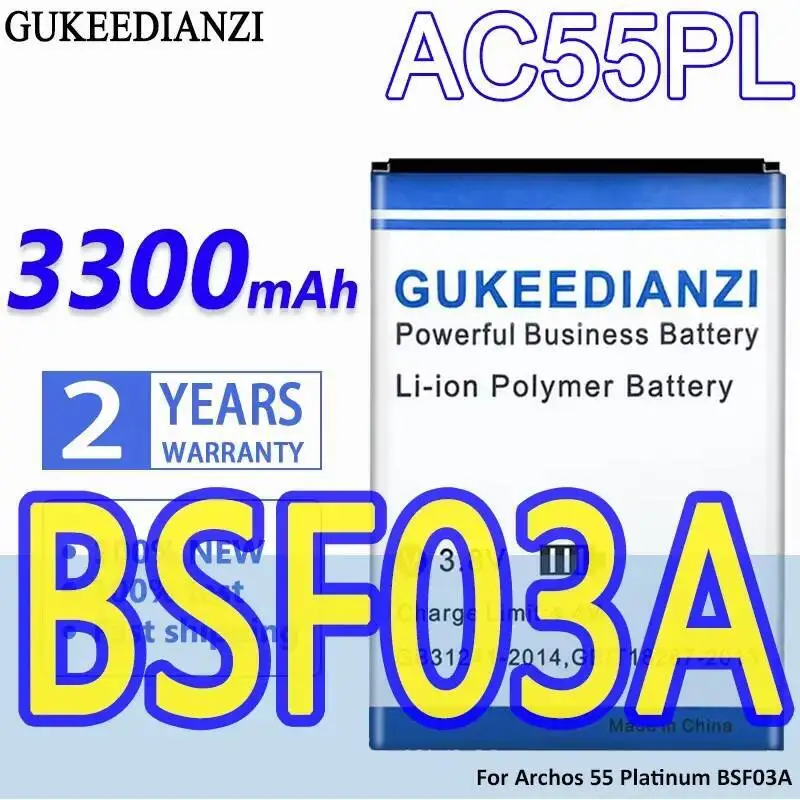 

Fast Charging AC55PL Mobile Phone Battery For Archos 55 Platinum BSF03A 3300Mah