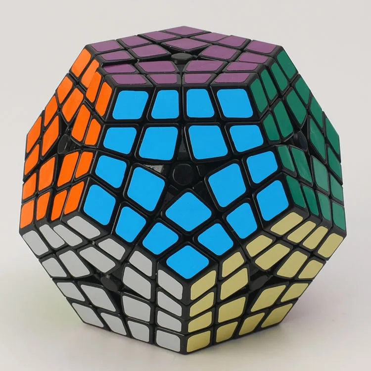 SengSo 4x4 Black Megaminx Magic Cube Speed Cube Stickerless Puzzle Cubo Magico Educational Gift Toy