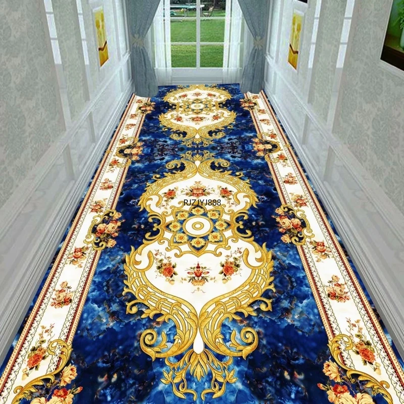 

European Style Long Carpet For Stairway Hallway Carpets Nordic Home Corridor Carpets Aisle Rug Party Wedding Red Area Rugs