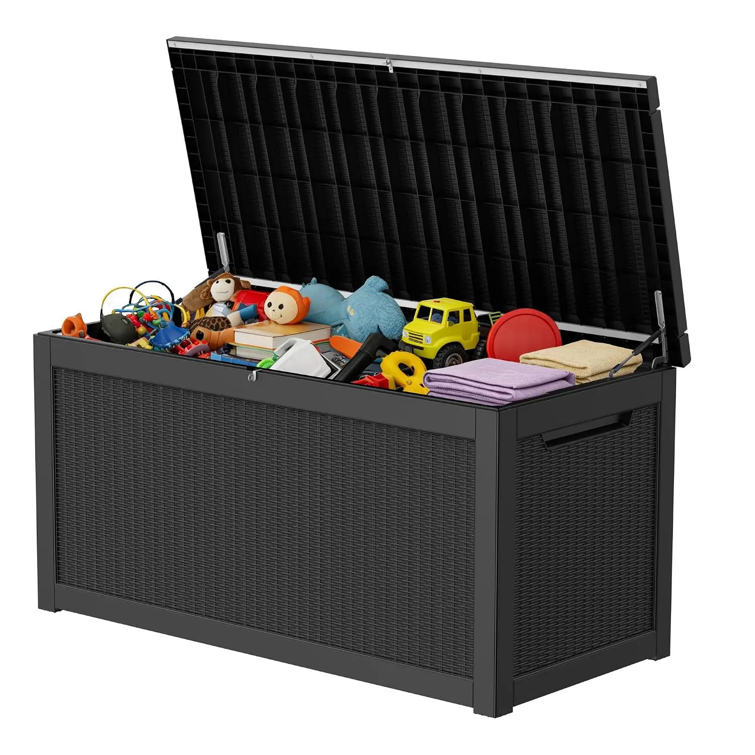320 Gallon Outdoor Storage Box Resin Deck Box All Weather Waterproof Large Lockable Storage Container Deck Box for Patio Furnitu