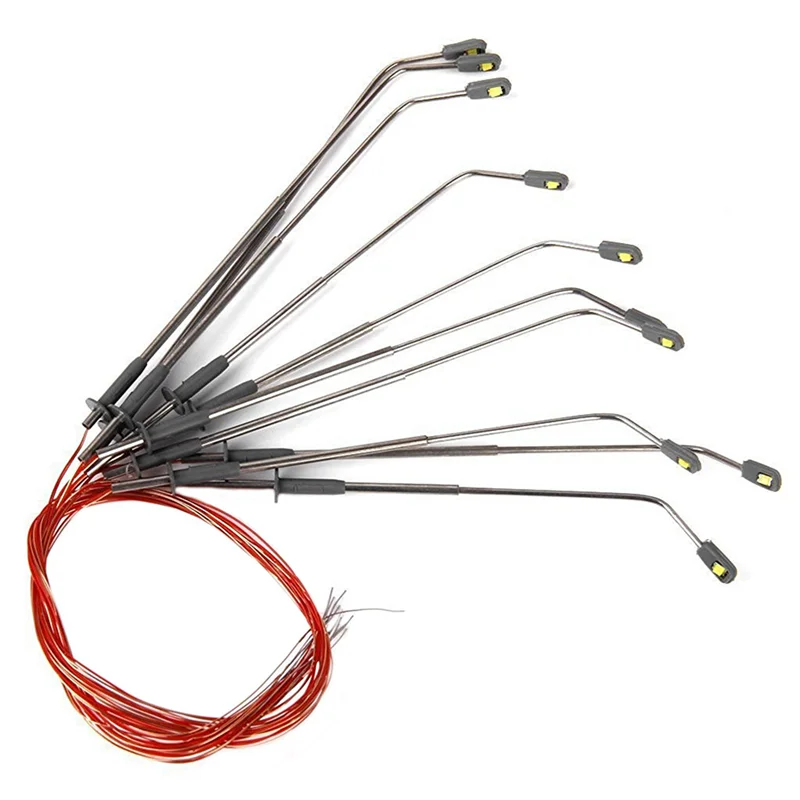 

ABUP-50 Pieces Height 8 Cm Model Street Lamp Lighting Single For Model Railroad Landscape