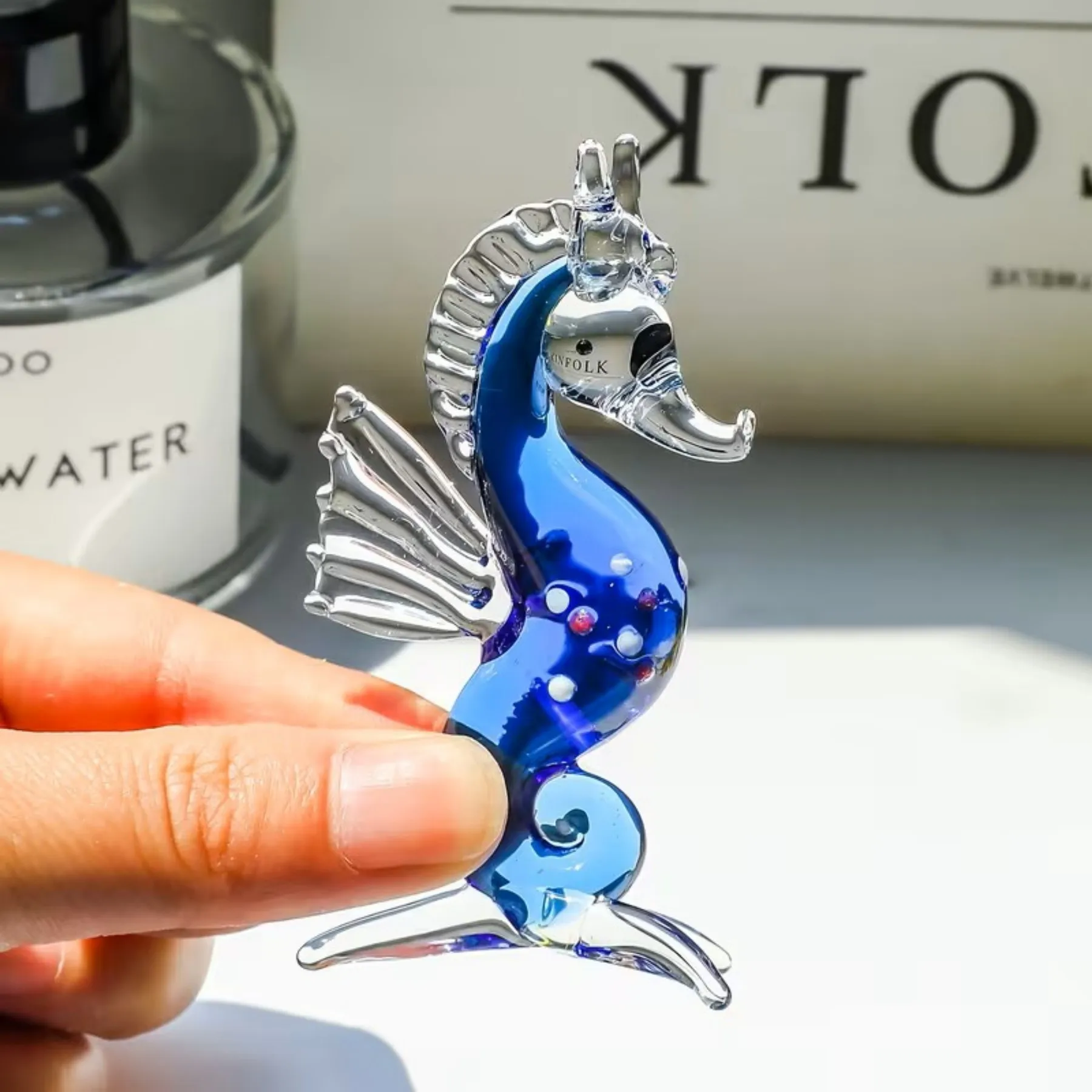 Crystal Seahorse Statue Sun Catcher Decor, Indoor Outdoor Ornament, Gift for Christmas, Halloween, Birthday, Mother's Day