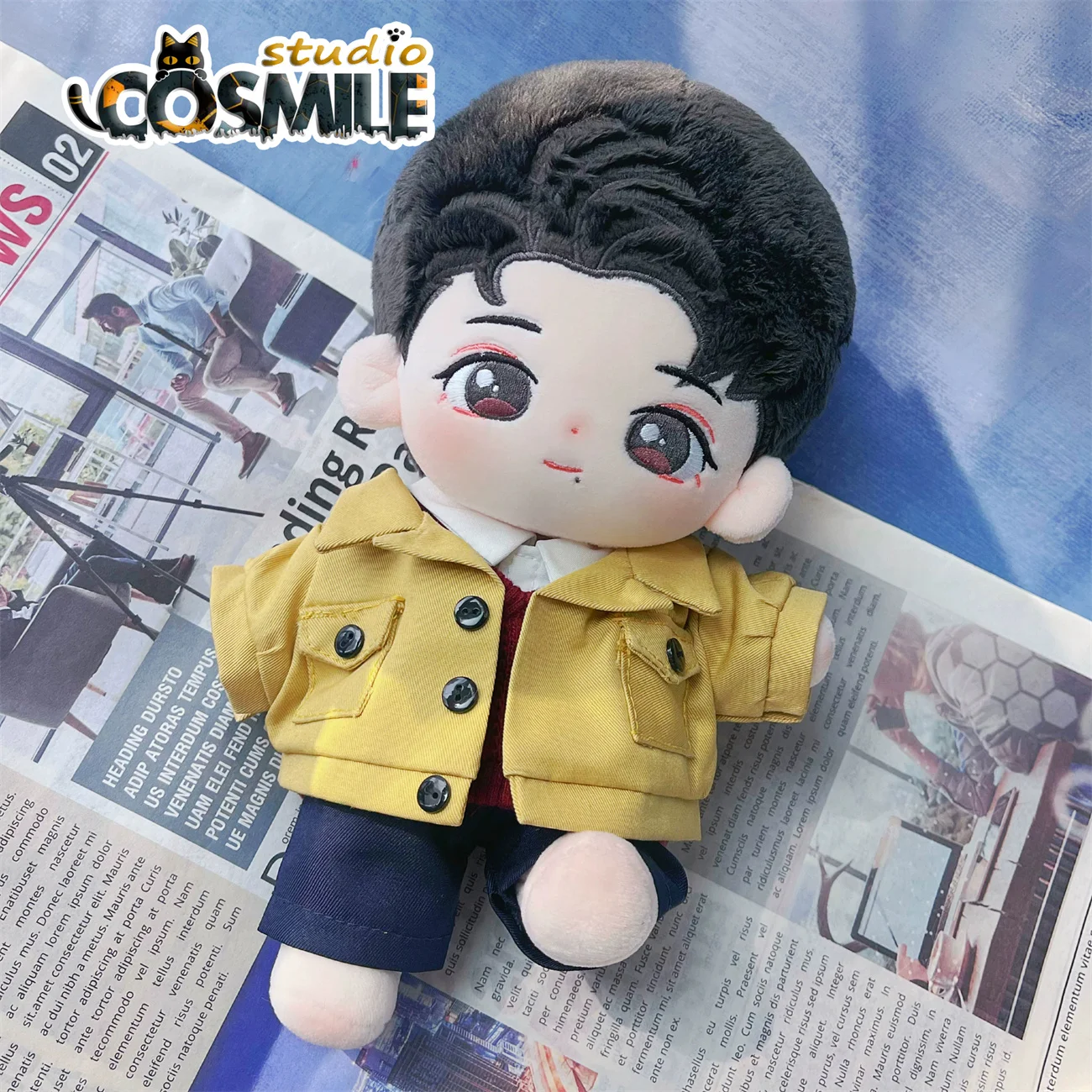 

The Sea In The Dream Xiao Chunsheng Xiao Zhan XZ Yellow Suit Fashion Costume The Untamed Plush 20cm Doll Clothes GG