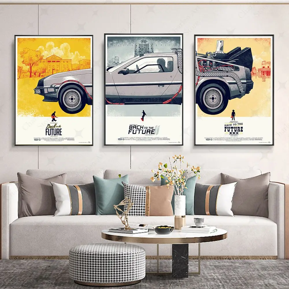 Vintage Movie Wall Art Picture Back To The Future Welcome To Hill Valley Print Art Canvas Poster For Living Room Home Decoration