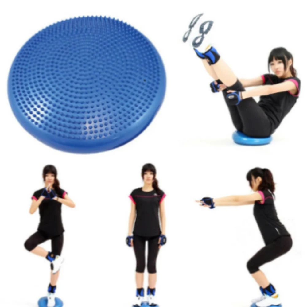 Core Balance Wobble Cushion fisio, cuscino per la stabilità dell\'aria, Core Trainer gonfiabile, cuscino sensoriale per sedia, pompa inclusa