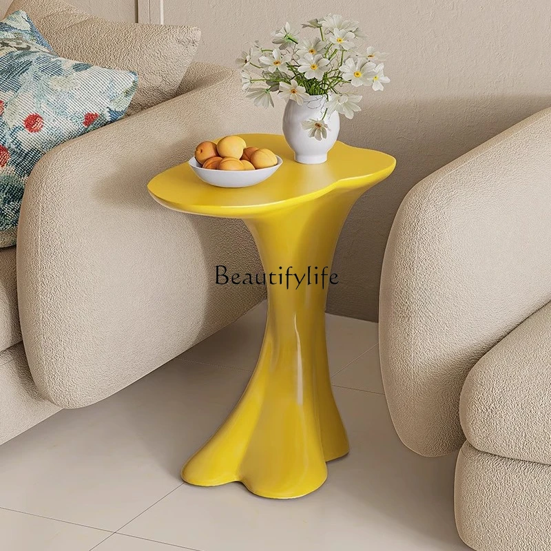 

Living room sofa side table modern simple household small coffee table yellow