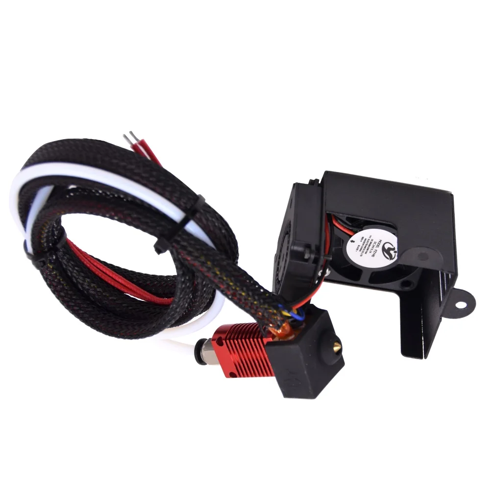 Creality CR-10 Ender 3 Full Assembled Extruder Kit With 12V/24V Double Fans Cover Air Connections 0.4mm Nozzle Heating Block