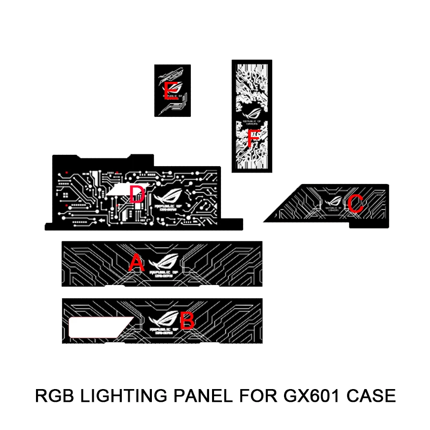 ROG GX601 Case RGB Lighting Panel Customizable Strix Helios PSU GPU Bracket ARGB Light Board MOD PC Gamer Plate AURA SYNC