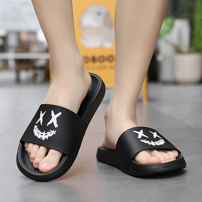 Wear trendy brand large size slippers, versatile sports men's indoor home non-slip EVA slippers