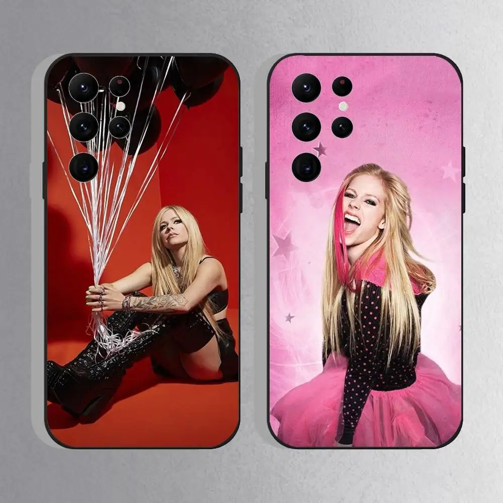 

Singer A-Avril Lavigne Phone Case For Samsung S10,S21,FE,S21 ,S26,S25,S24,S23,Ultra,S9,S22,Plus Black Shockproof Silicone Sof