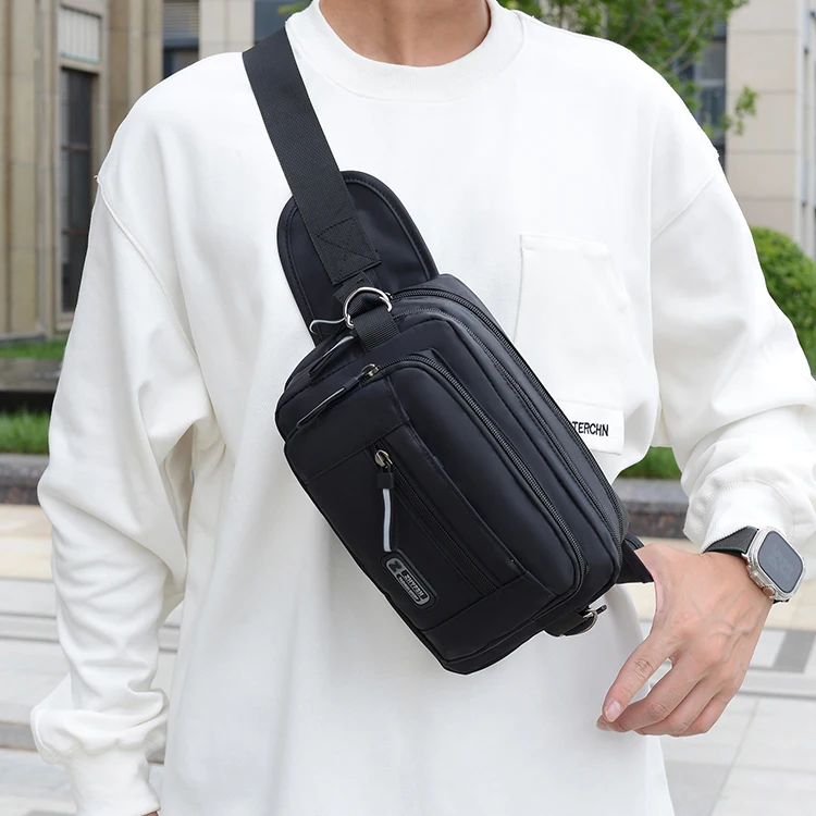 Herren-Hüfttasche, multifunktionales Werkzeugset, verschleißfeste Handytasche, Lauftasche, Freizeit-Outdoor-Sport-Hüfttasche, groß C – Detail 6