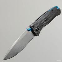 BM 533-3 Folding Knife - S90V Premium Steel Blade with Carbon Fiber Handle | EDC Survival Camping Hunting Knife | High Quality M