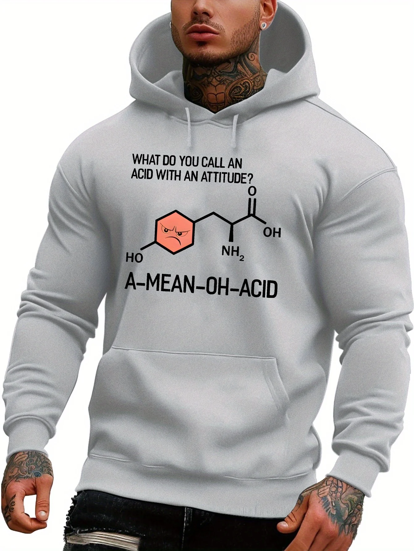 

Мужской зимний и осенний шерстяной свитер с капюшоном от Attitude Youth с принтом в американском стиле.