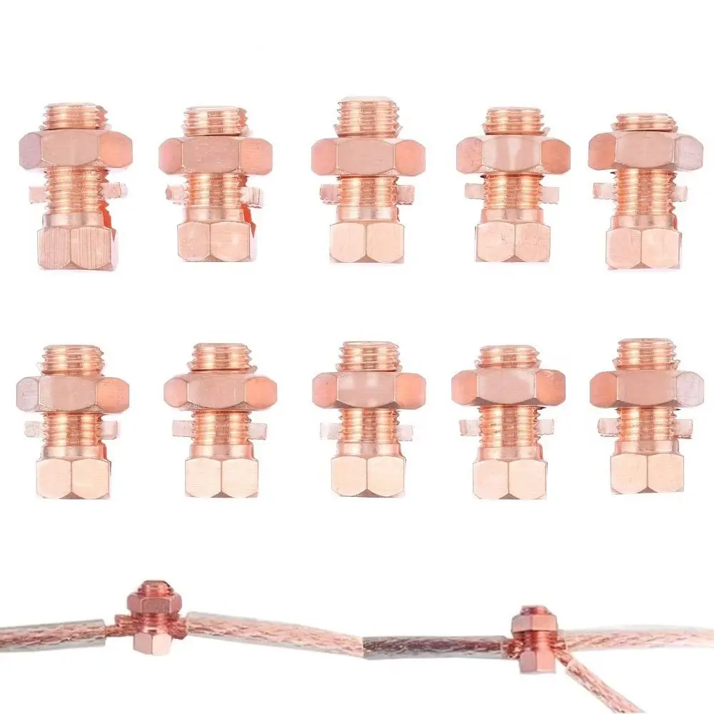 Electrical Equipment Copper Split Bolt Connector Rose Gold Copper Bolt Clamp Copper Split Connector Cable
