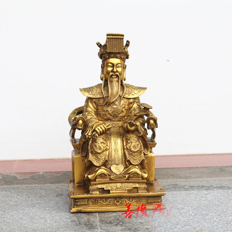 Talisman Protection the Supreme Deity of Taoism emperor of gods YUHUANG DADI FENG SHUI brass statue