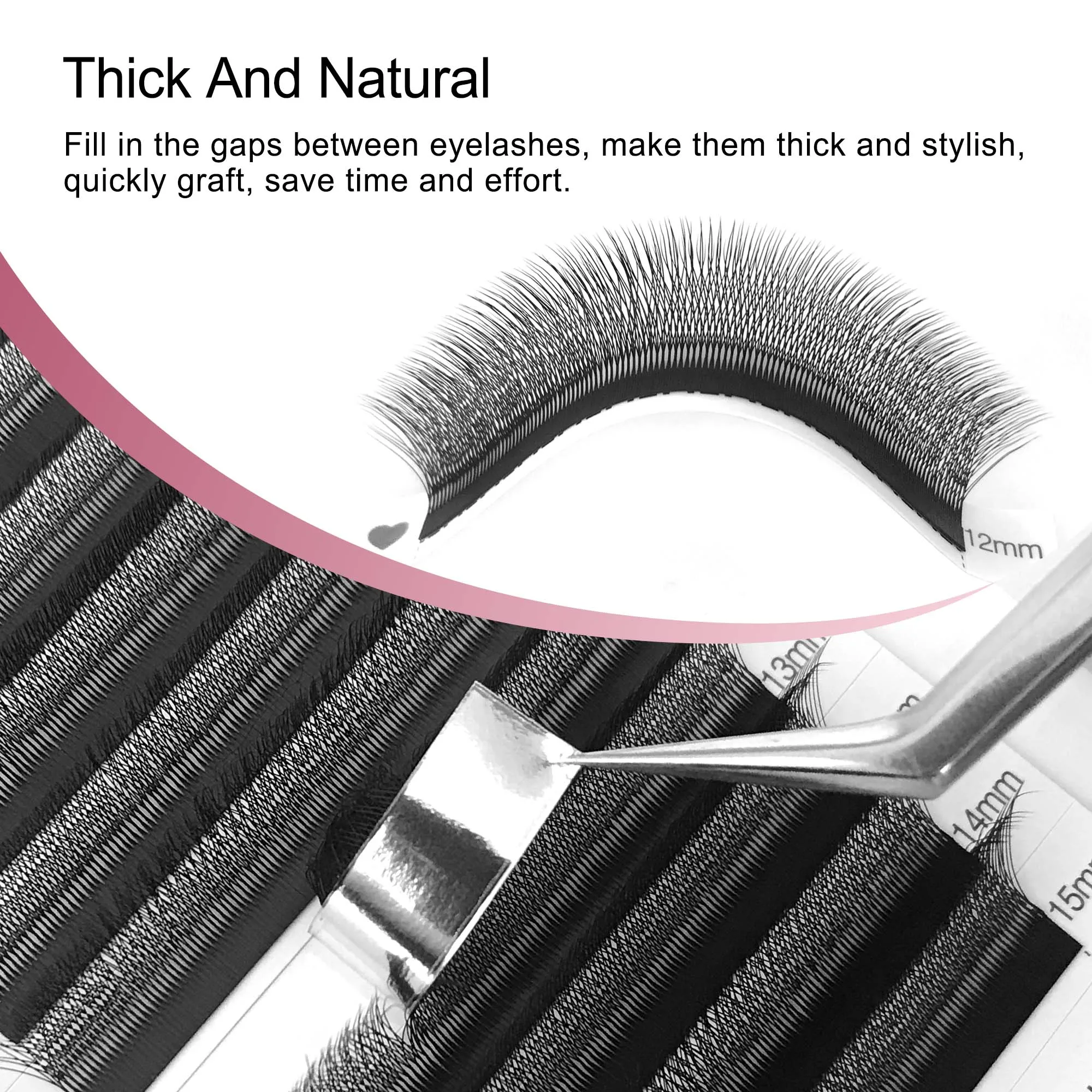 nieuw binnen 0,07 mm camellia 4D W-vormige wimperextensions mix 8-15 mm natuurlijke look individuele wimpers