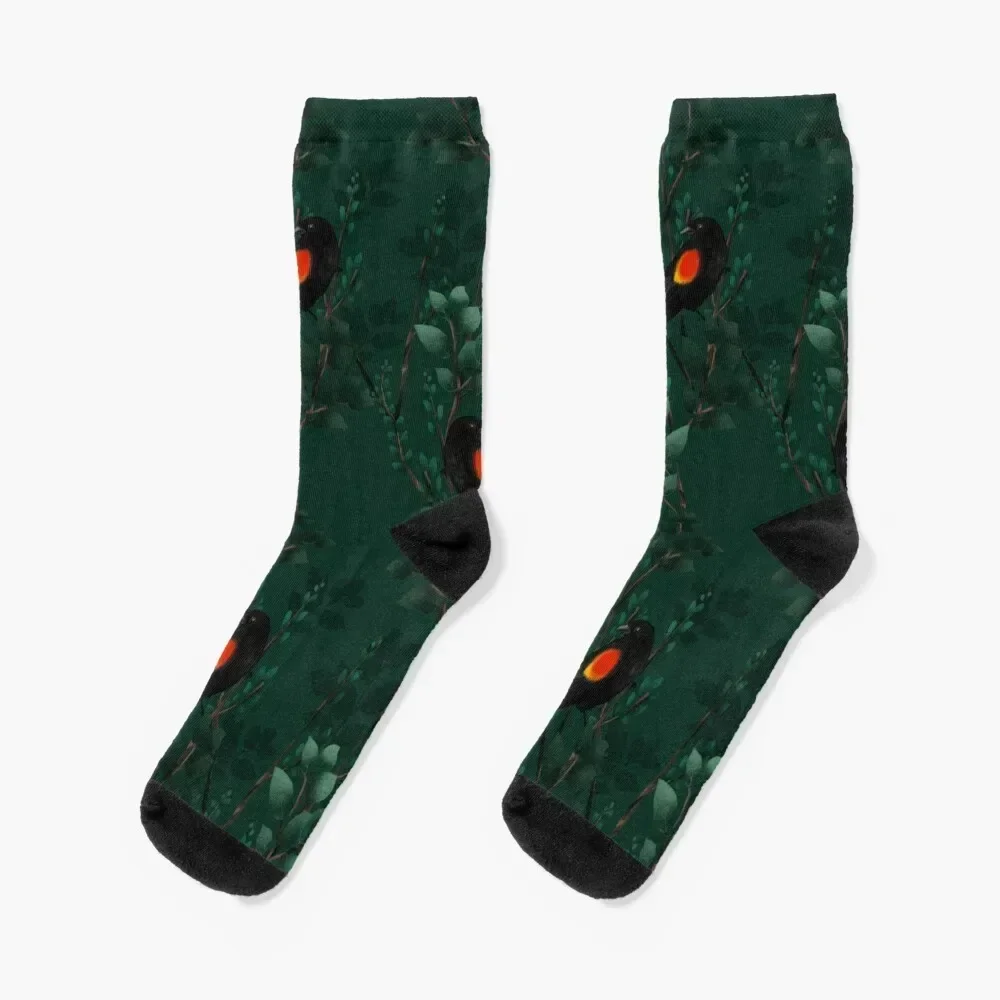 Red-Winged Blackbird Pattern Socks short cool Male Socks Women's