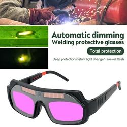 Automatic Darkening Welding Glasses Anti-glare Argon Dimming Welding Glasses Arc Protection Welder Eye Goggles Protection Plate