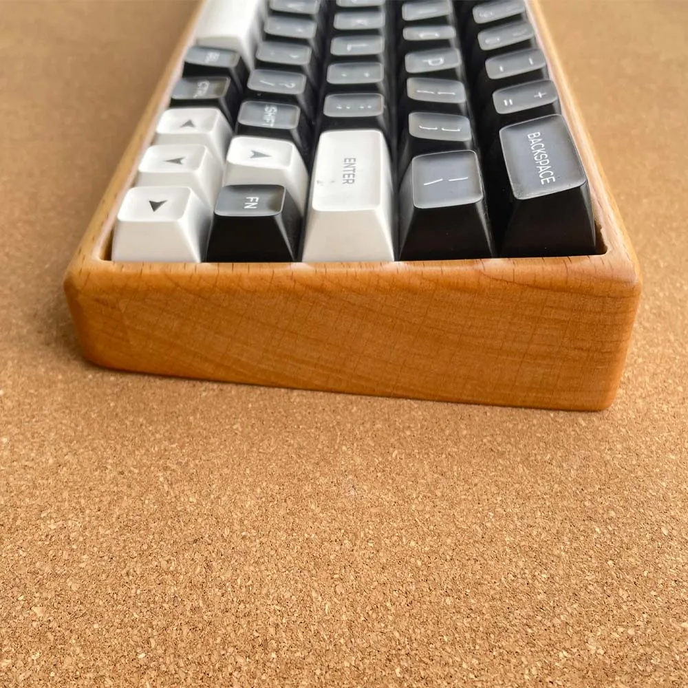 CNC Wooden Beech GH60 Mechanical Keyboard Case Compatible Wooting 60he Rakka