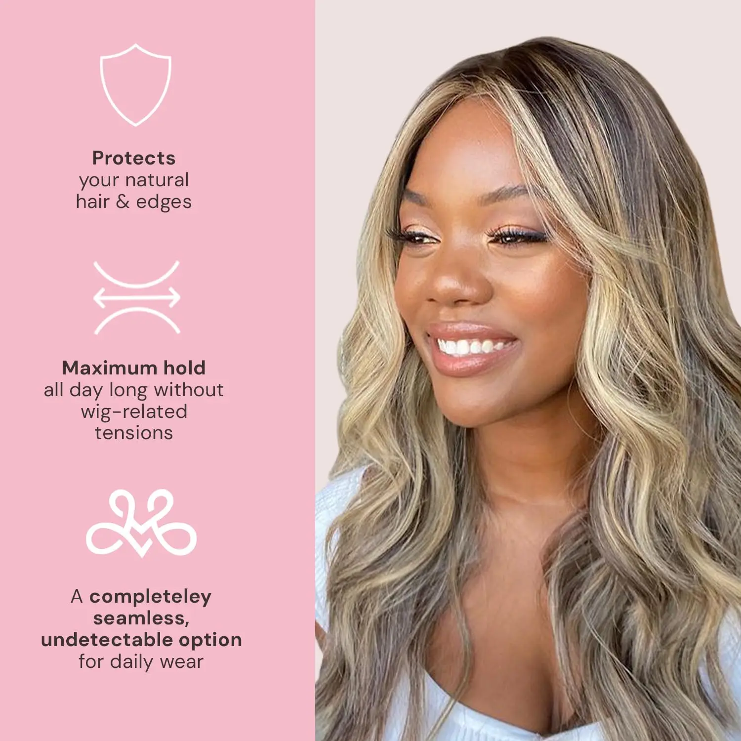 New Model Wig Grip Band | Premium Adjustable Velvet Gripper for Lace Front Wigs Multiple colors available Keep Wig Comfortably image 4