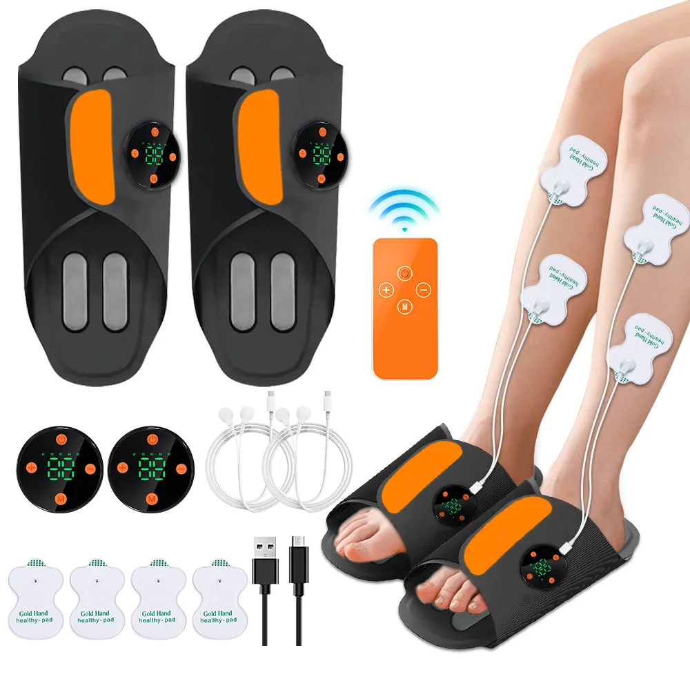 

Массажер для ног EMS, перезаряжаемый, беспроводной, с микротоками, 8 режимов, 19 уровней интенсивности