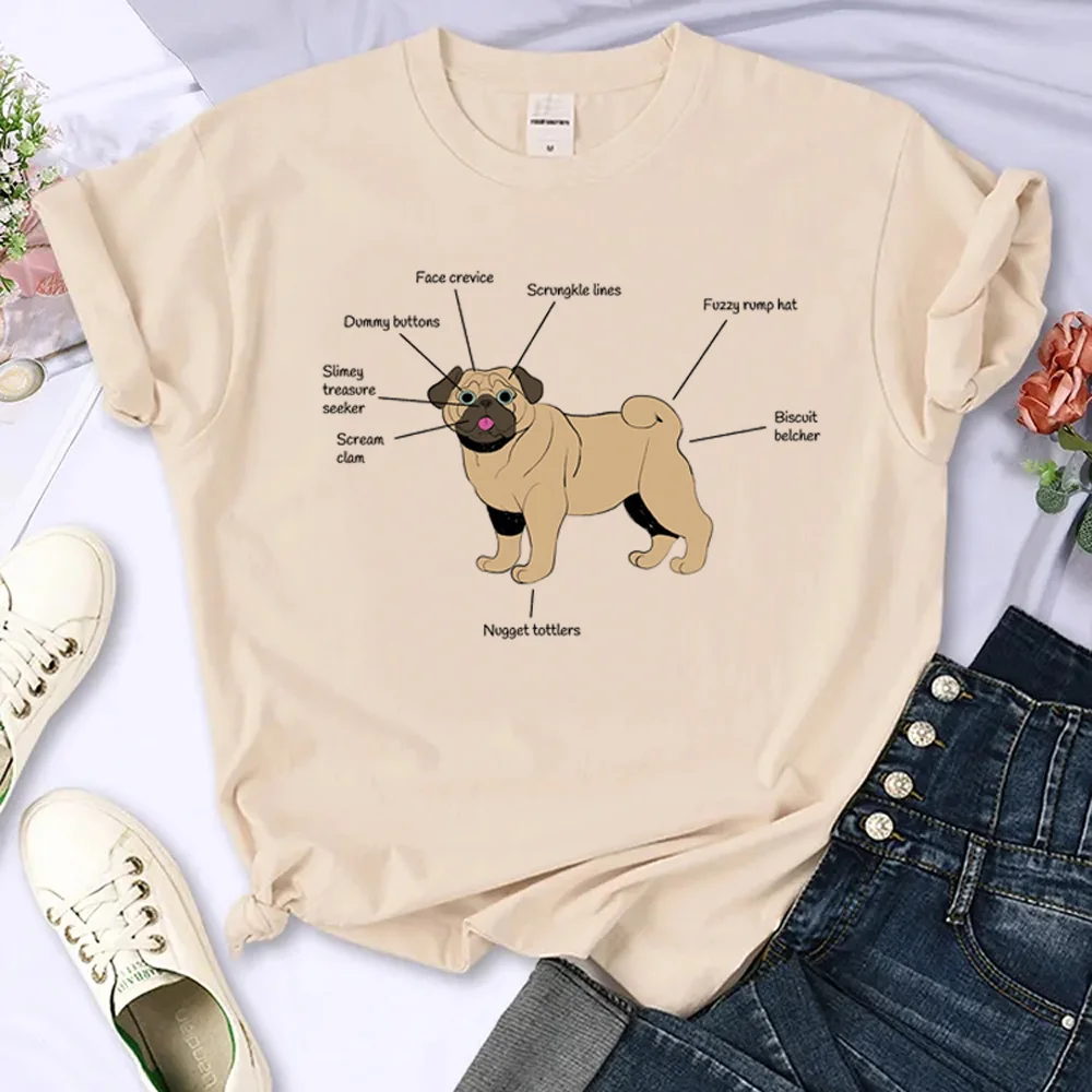 Pug Tee women harajuku top girl anime manga clothing