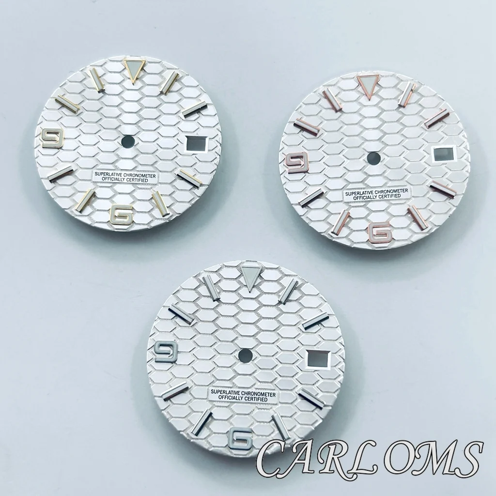 جودة عالية 29 مللي متر NH35 ساعة الطلب الأخضر مضيئة تاريخ جديد 369 ساعة الوجه لتاج 3/3.8 #3