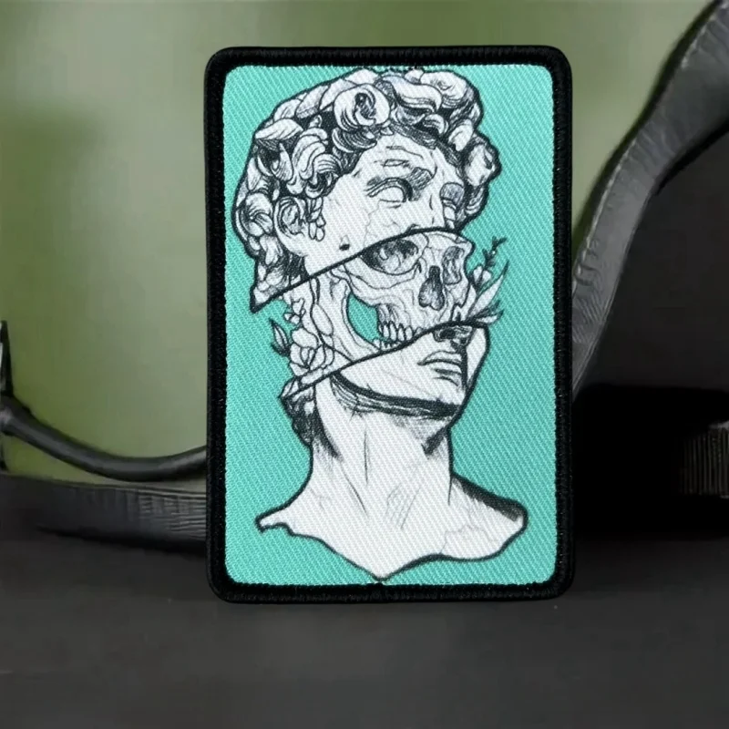 דוד טקטית תיקון הגולגולת של דוד טקטיקה טקטיקה morale וו ו לופ טלאים עבור בגדים תרמיל תחת כיפת השמיים מדבקות