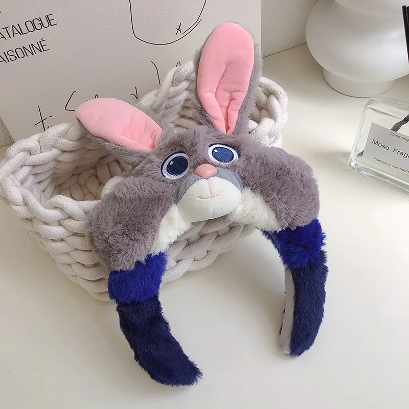 Cartoon Anime Disney Cute Lotso Bear Chip Judy Hopps Baby Yoda Stuffed Hairband Funny Wash Headband Doll Hair Accessories Gift