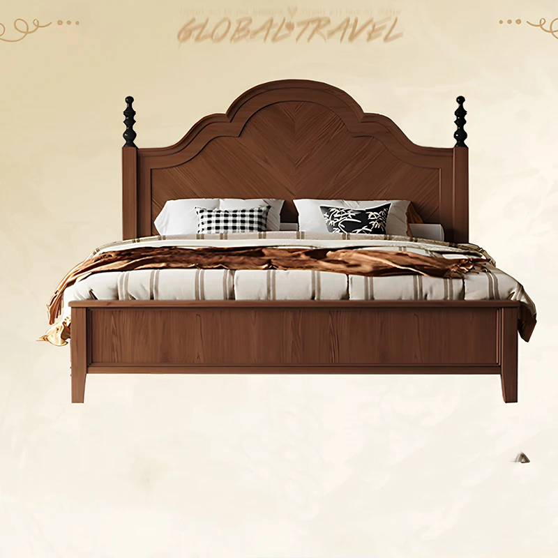 Princess European Massage Bed Simple Luxury Platform Safe Sleeping Design Castle Wooden Bed Bedroom Frame Muebles Home Furniture