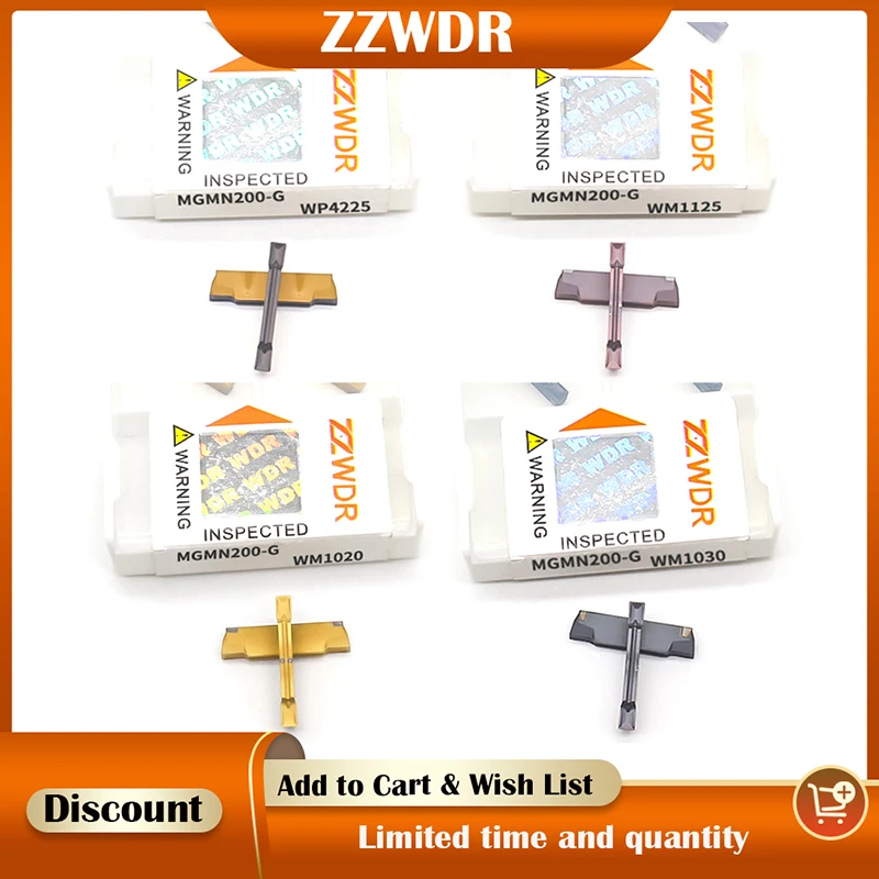 

ZZWDR Carbide Grooving Blade MGMN300 Hard Alloy Slotting Inserts MGMN CNC Cutter Lathe Tool