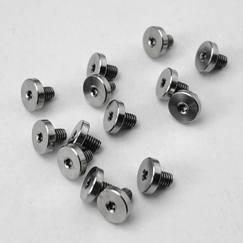 100pcs/lot Titanium Knife Handle M3 Thread T8 Torx Flat Head Screws Rivets Fold Knives Shank DIY Making Repair Replace Accessory