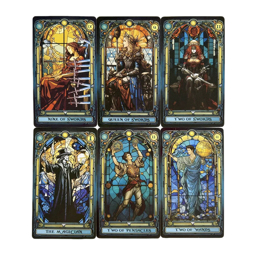 ๐ฎ Complete Stained Glass Tarot Deck โ High-Quality Divination Cards for Insight & Intuition 5