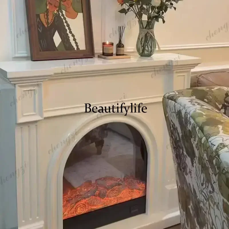 White Decoration Living Room Fireplace Warm Oneself Japanese Wooden Living Room Cabinets Narrow Vetrina Esposizione Furniture
