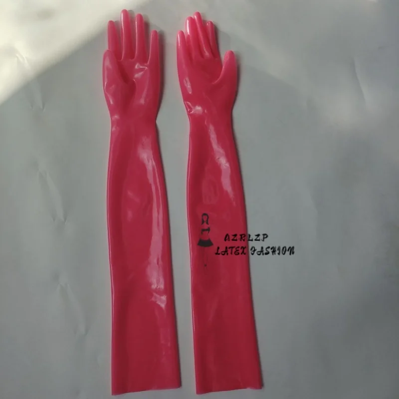 

Hot Pink Latex Sleeve Cover, Thickness 0.4, One-Time Molding, Length about 57-60cm