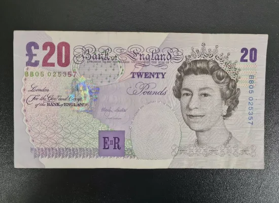 1999–2004 Großbritannien 20-Pfund-Originalnotizen VF