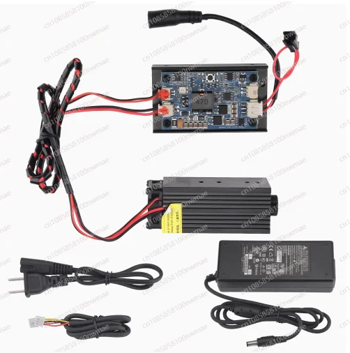 DC DC 12V 5W Adjustable Focus Laser Module Kit Blu-ray 445nm Accessories with Power Adapter