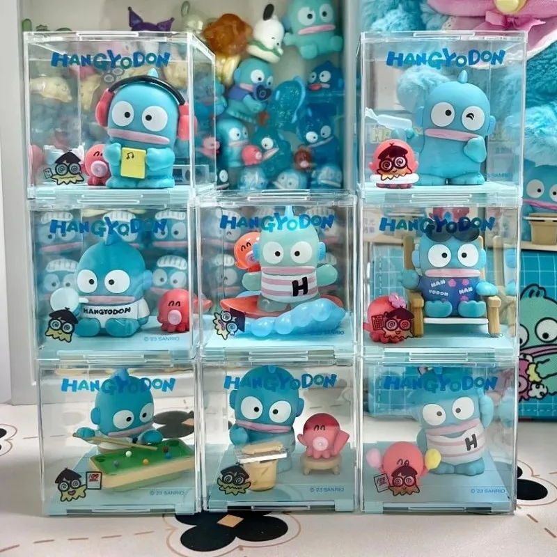 

Sanrio Hangyodon Carefree Life Series Blind Box Luminous Action Figurine Hangyodon Surprise Box Mystery Bag Anime Doll Gift Toys