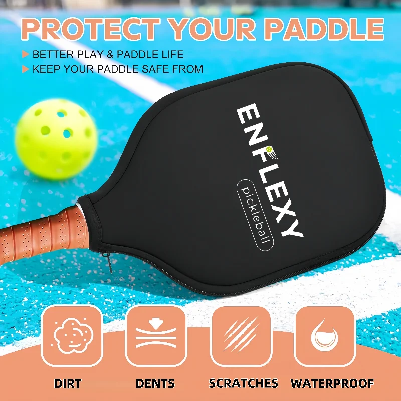 

Бренд ENFLEXY, прочный чехол для весла Pickleball большого размера черного цвета для весла Pickleball