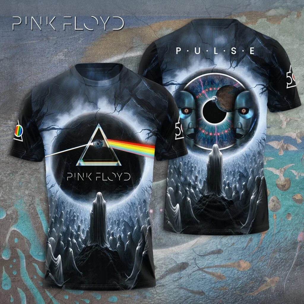 A camiseta 3D da Pink Floyd é uma camiseta 3D neutra de gênero que pode ser usada por homens e mulheres como moda de manga curta