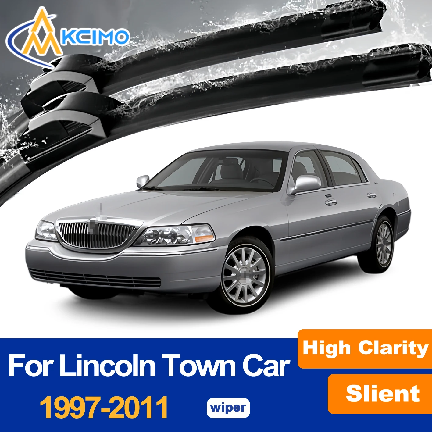 

2PCS Windshield Wipers Blades For Lincoln Town Car 1997-2011 Front Wiper Blade Set Quiet Streak-Free Replacement