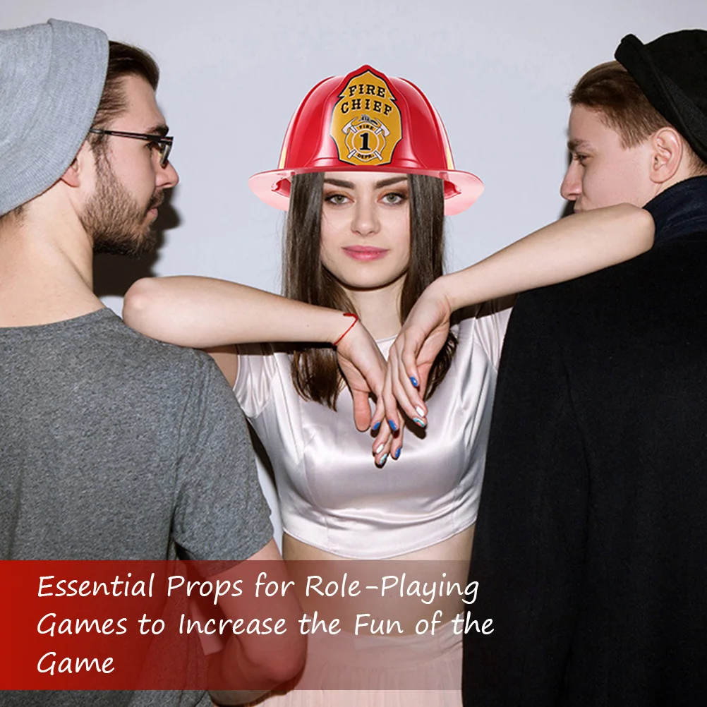 Juego de rol sombrero de bombero rojo disfraz de bombero accesorio de recuerdo de fiesta