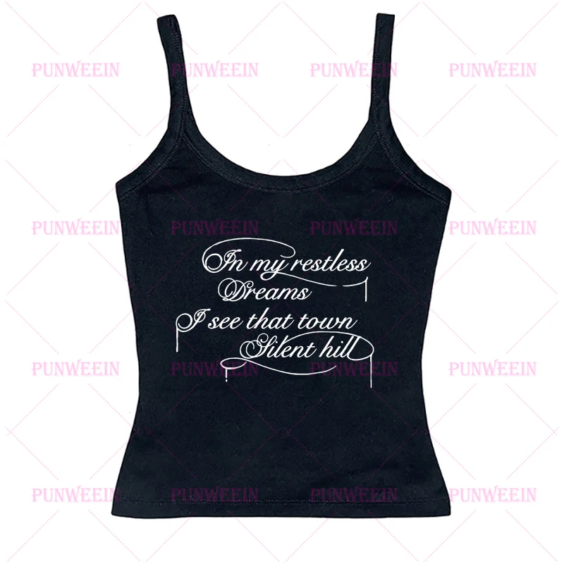 Punk gothique lettre débardeur motif imprimé Streetwear esthétique doux Vintage crop t-shirts années 90 Y2K Emo filles chic femmes bébé t-shirt