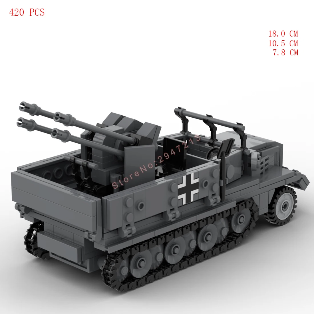 hot military Technology weapons equipment SDKFZ 11 vehicles army Lightning war model bricks moc Building Blocks toys for gift