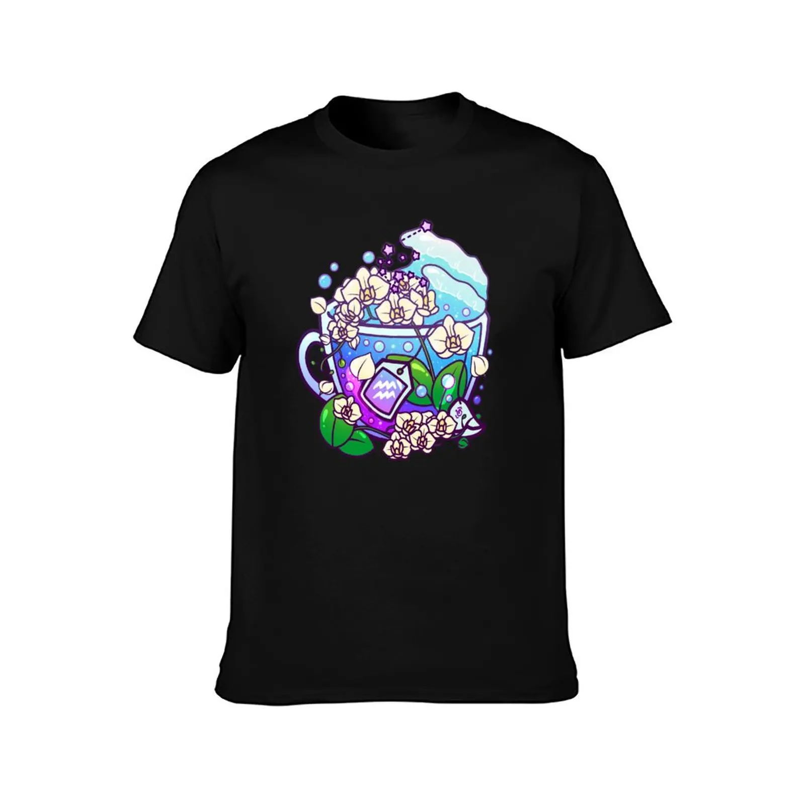 Aquarius Zodiac Teacup T-Shirt man graphic t shirt T-Shirt
