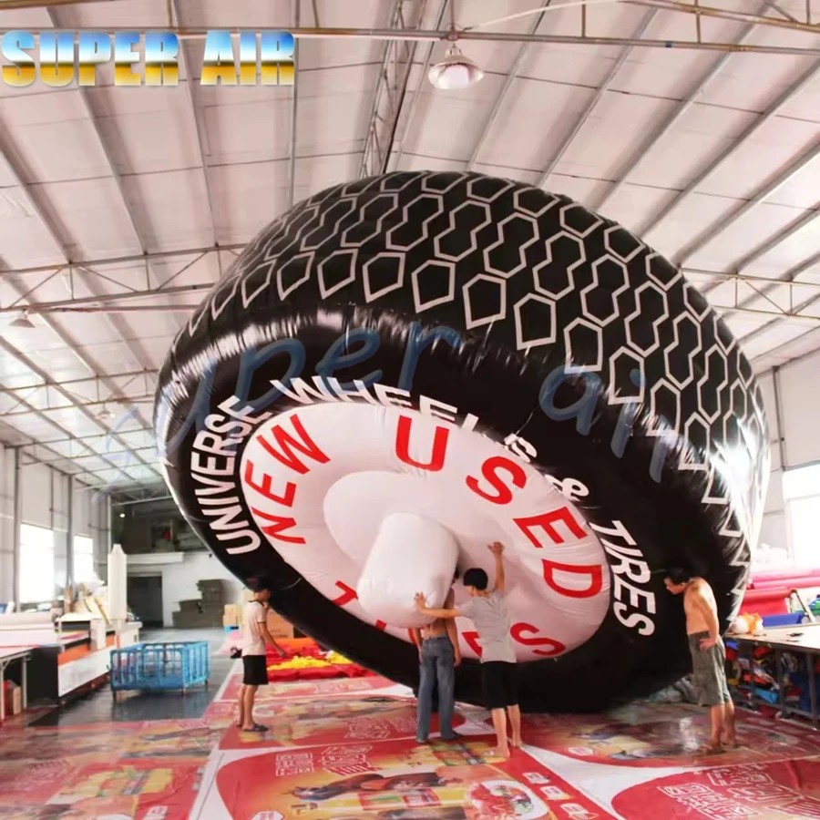 Publicidad personalizada, enorme modelo inflable, neumático de globo aerostático para comercio