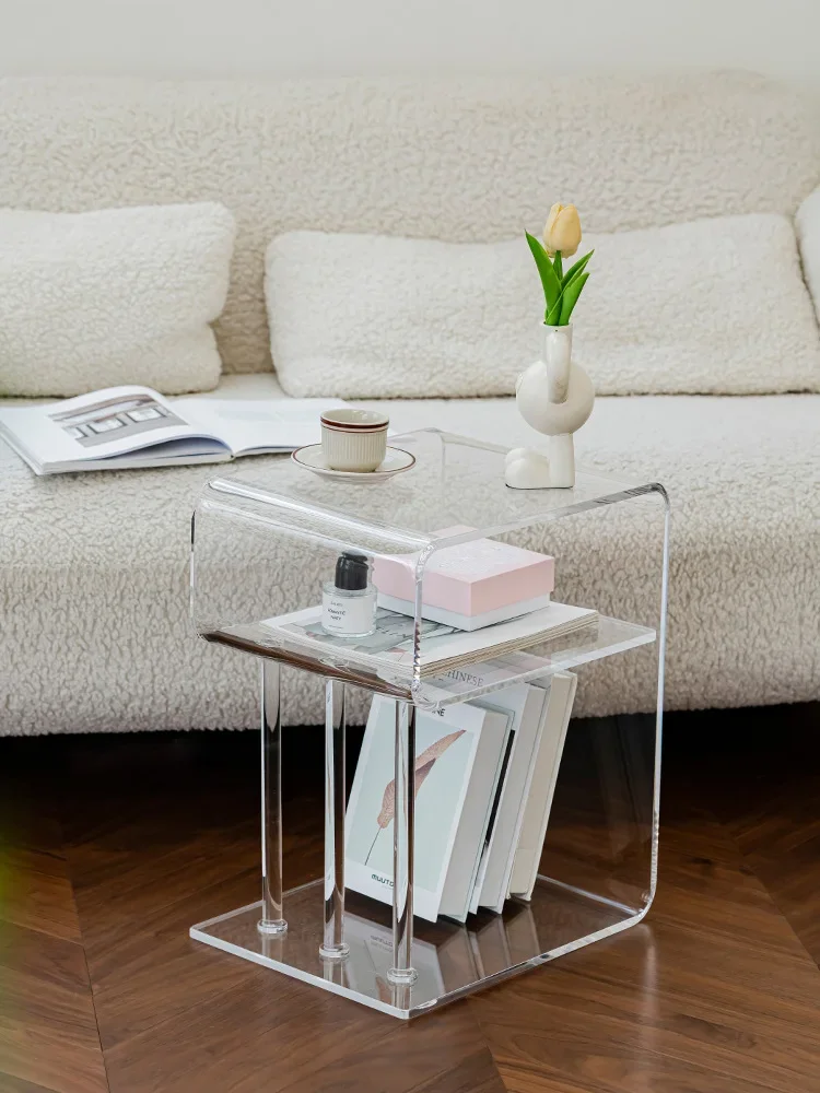 Acrylic Furniture,Transparent Coffee Table,Transparent Living Room Sofa Side Table,Indoor Accessories Bedroom Bedside Tables