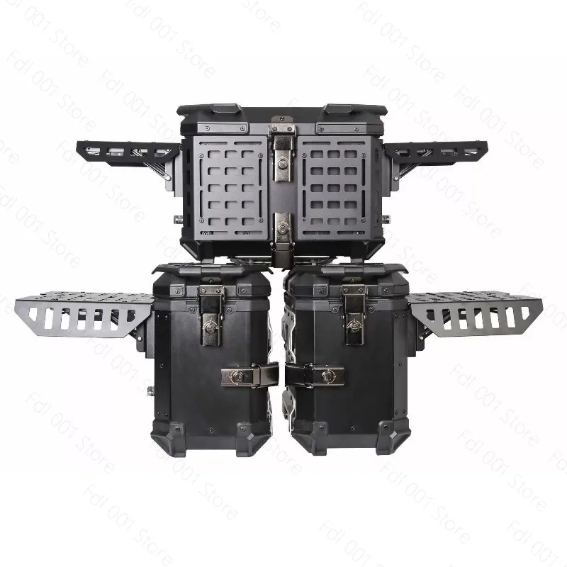 2026 side box scooter electric car trunk multifunctional armor black aluminum alloy three box motorcycle trunk